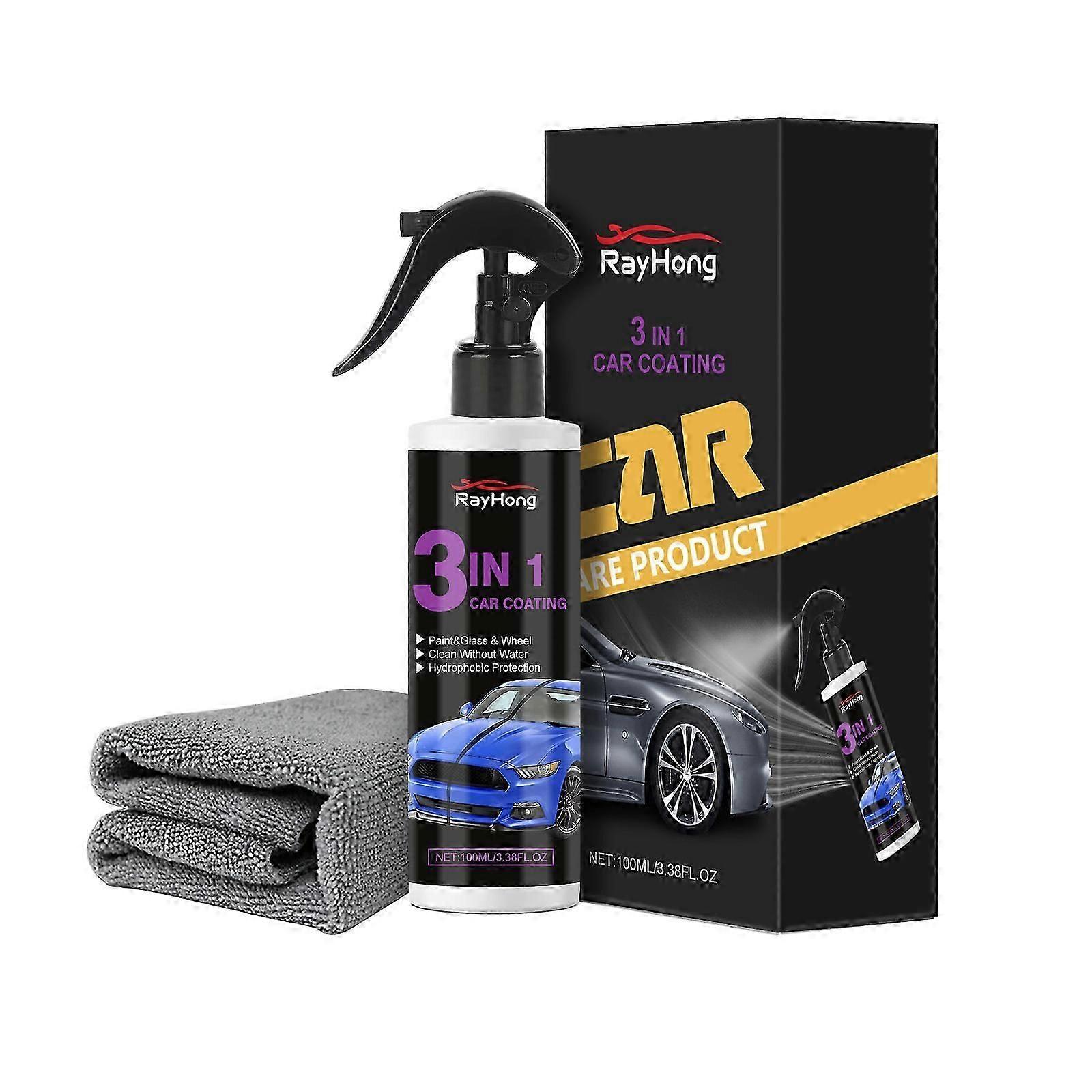3-in-1 Car Spray: Gloss Enhancer, Dust & Stain Protector, Easy Maintenance