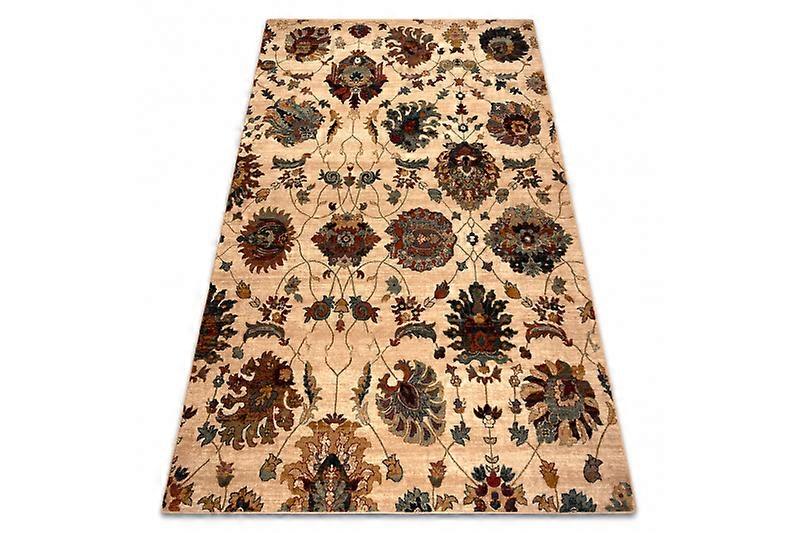 Wool carpet OMEGA LATICA flowers cream