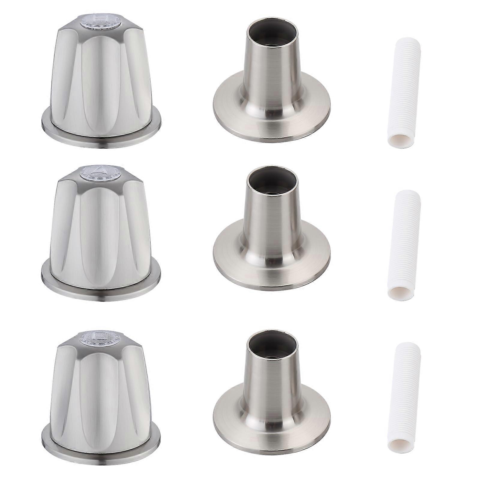 Shower Handle Replacement Verve 3Piece Faucet Knob Set Brushed Nickel Trim Kit for Pfister
