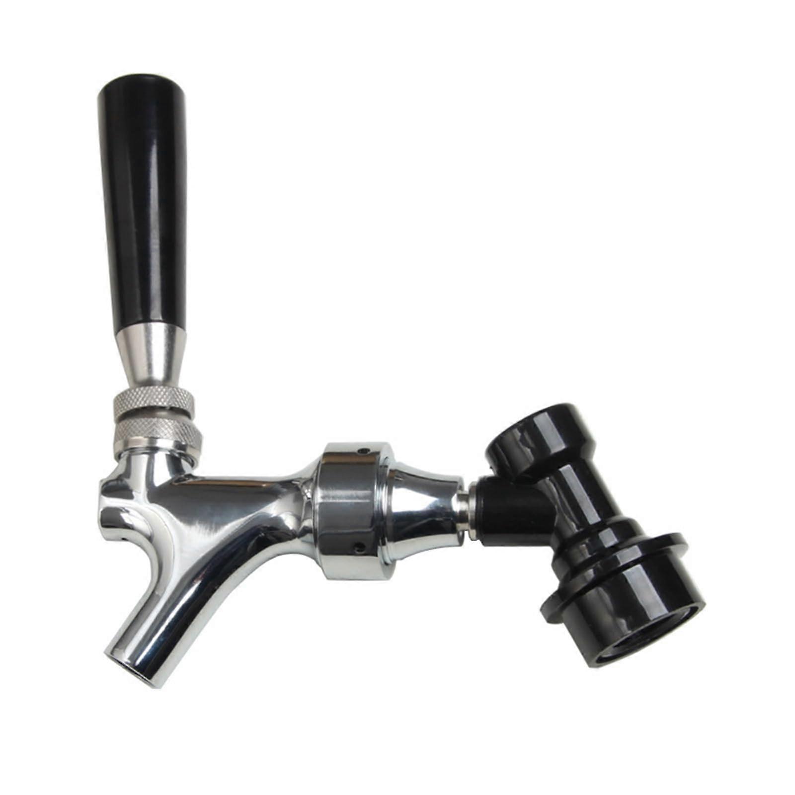 Stainless Steel Beer Faucet with Auto Closing Picnic Tap for Keg Dispensing and Party Use