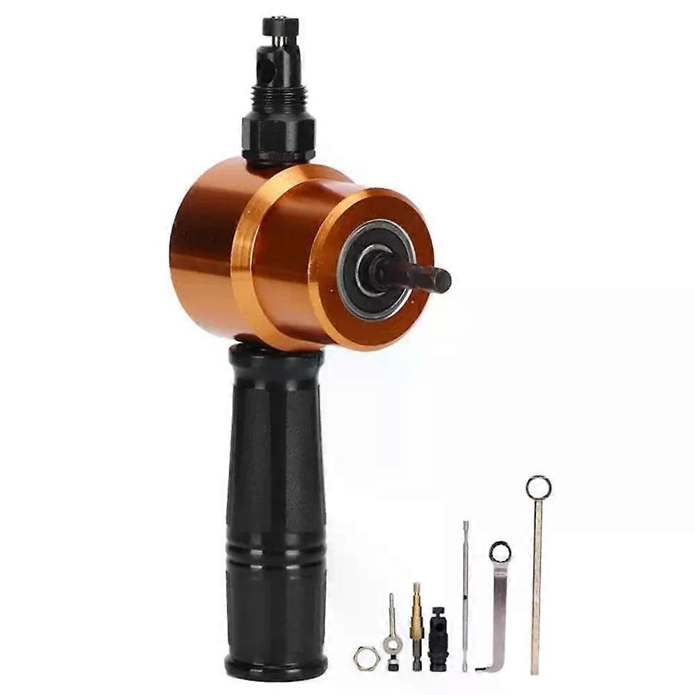 Double Head Nibbler Sheet Metal Nibbler for Drill and Nibbler for 360 Degree Rotating Circle Straight Cutting