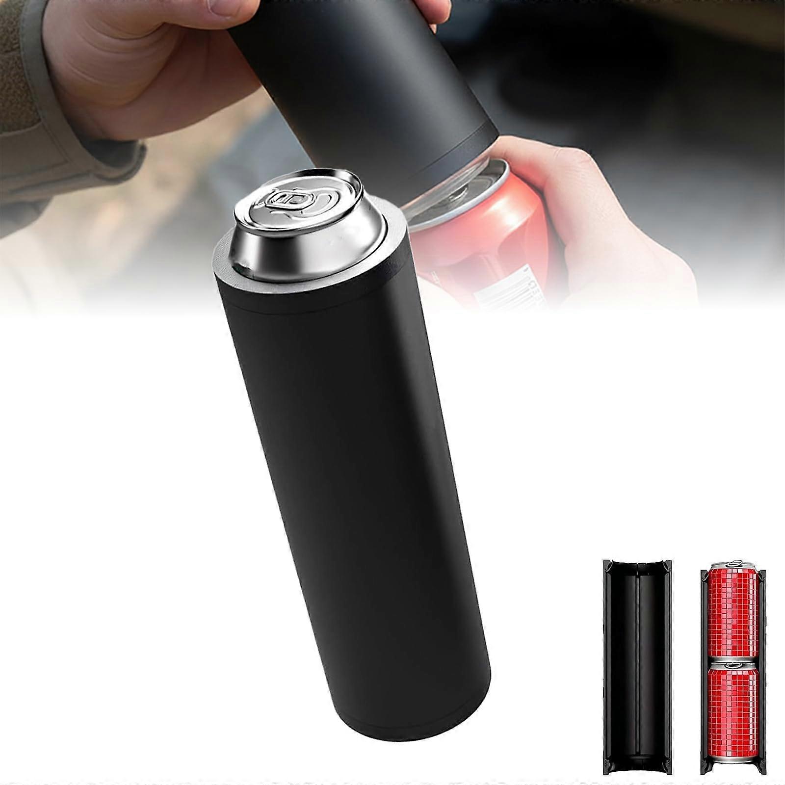 Tactical Can Cooler Double Holder with Fast Reload, Insulated for Beer or Soda, Black 12oz