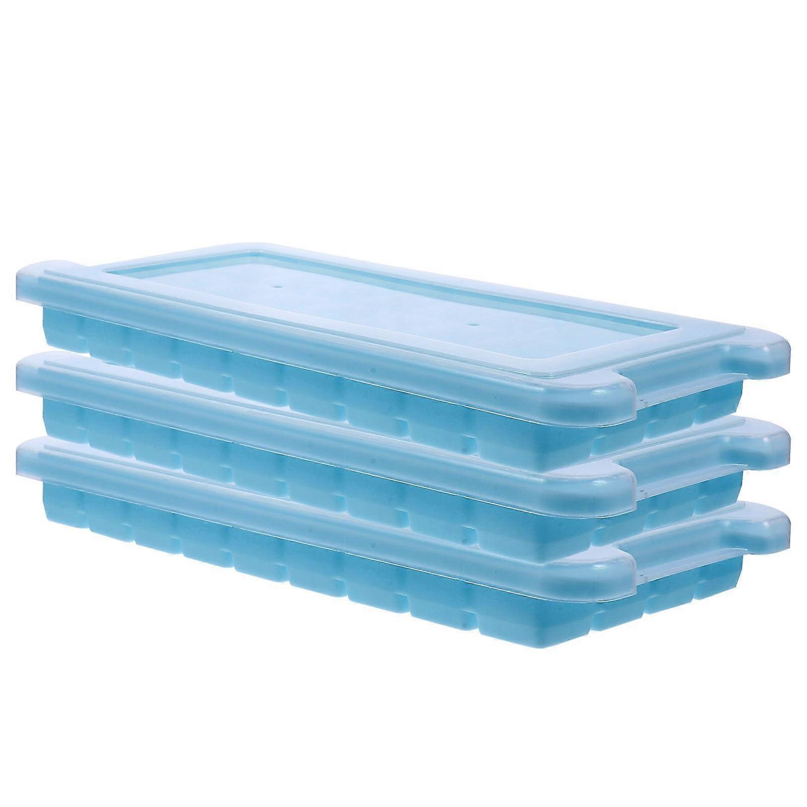 3pcs Silicone Ice Cube Tray with Lid Easy Release Large Sphere Ice Ball Mold for Drinks and More