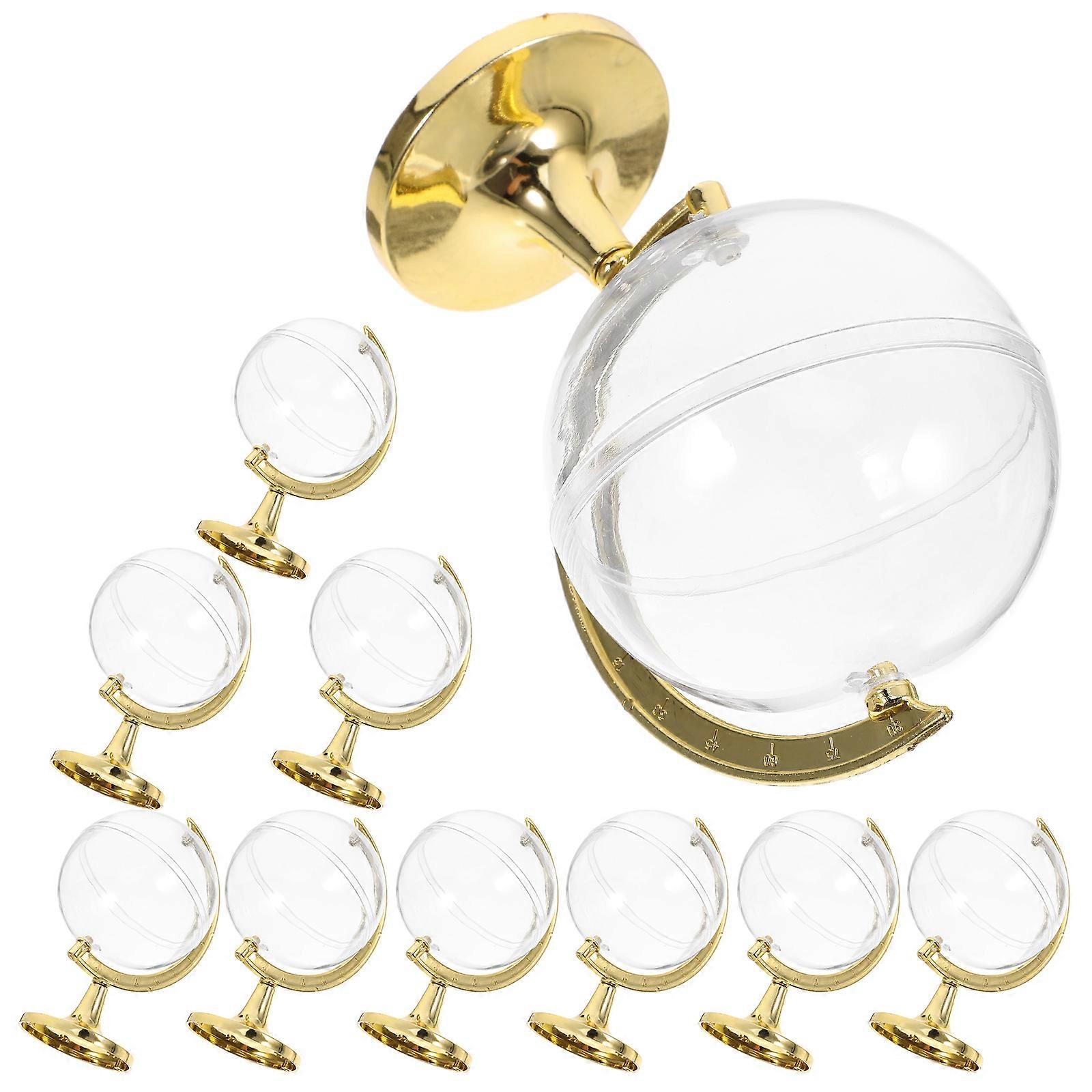 Globe Candy Boxes for Versatile Storage Use 10Pcs Elegant Plastic Boxes