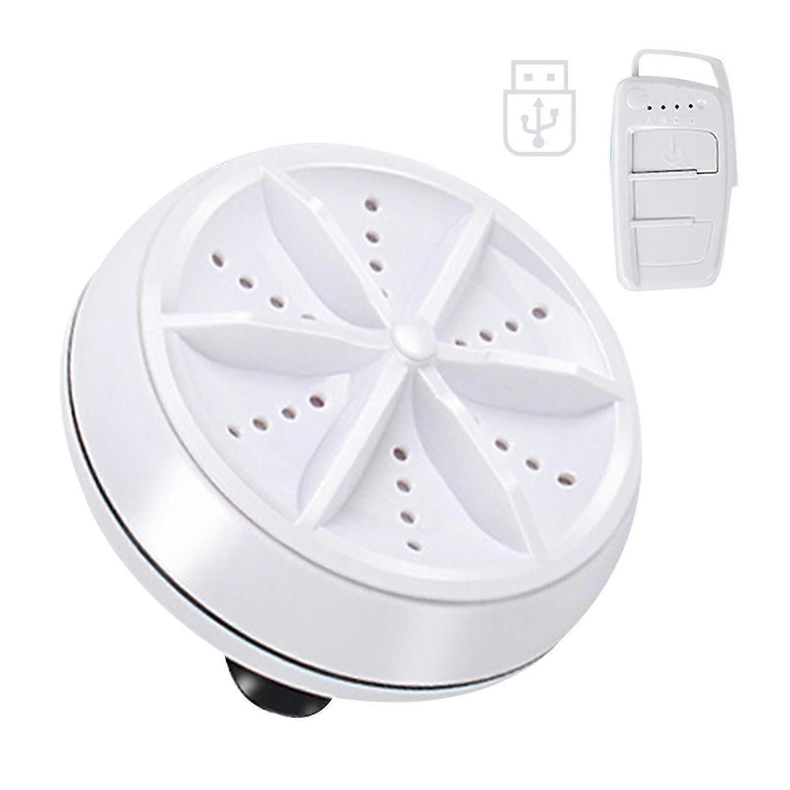 Multifunctional Ultrasonic Washing Machine 9cm Round Mini Portable Cleaning Tool