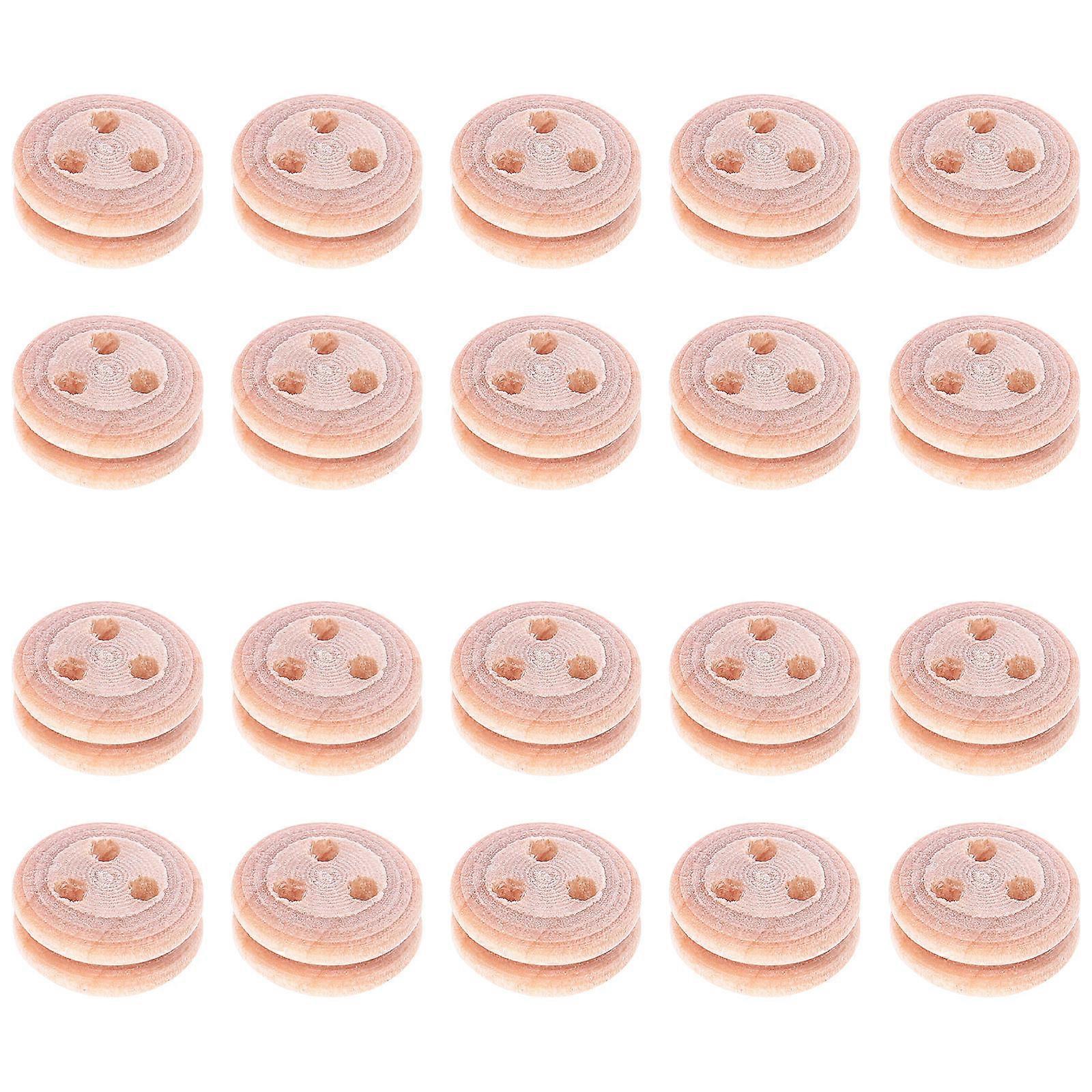 Mini Wood Pulley Ship Model Pulleys for Educational Use 20Pcs