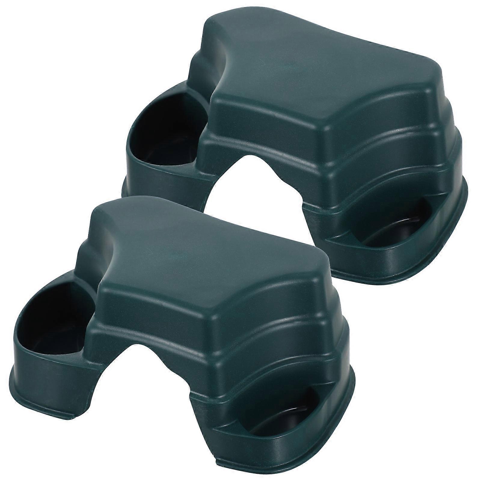 Tortoise Hide Cave Plastic Reptile Hide for Decor 2Pcs Durable Craft