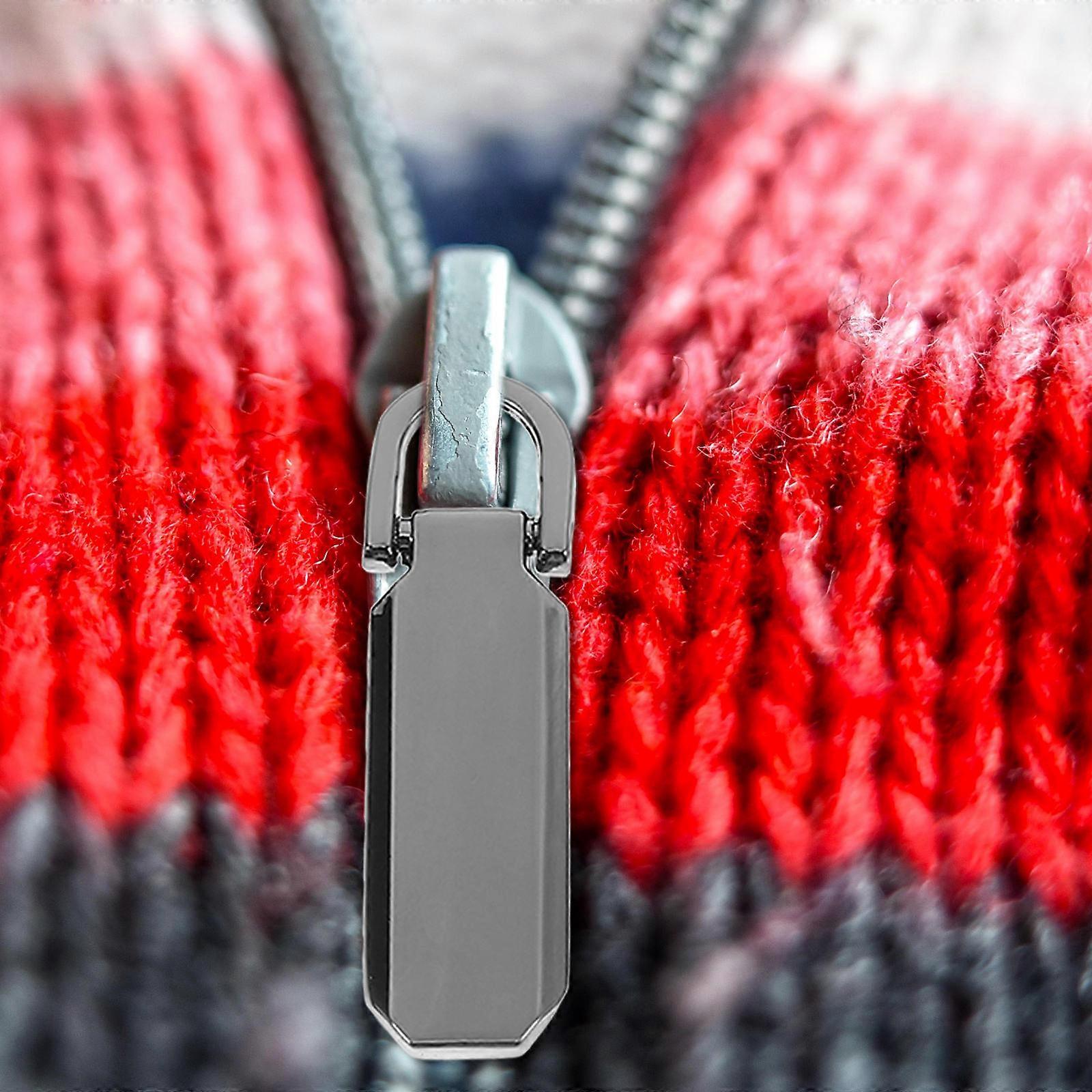 Black Zipper Fixers Repair Pull Tabs for DIY Use 12Pcs Instant Kit