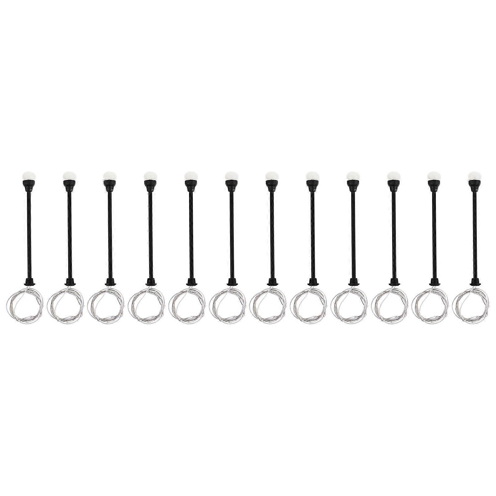 12Pcs Plastic Post Lamp Microscopic Model Streetlight Miniature Landscape Lamp