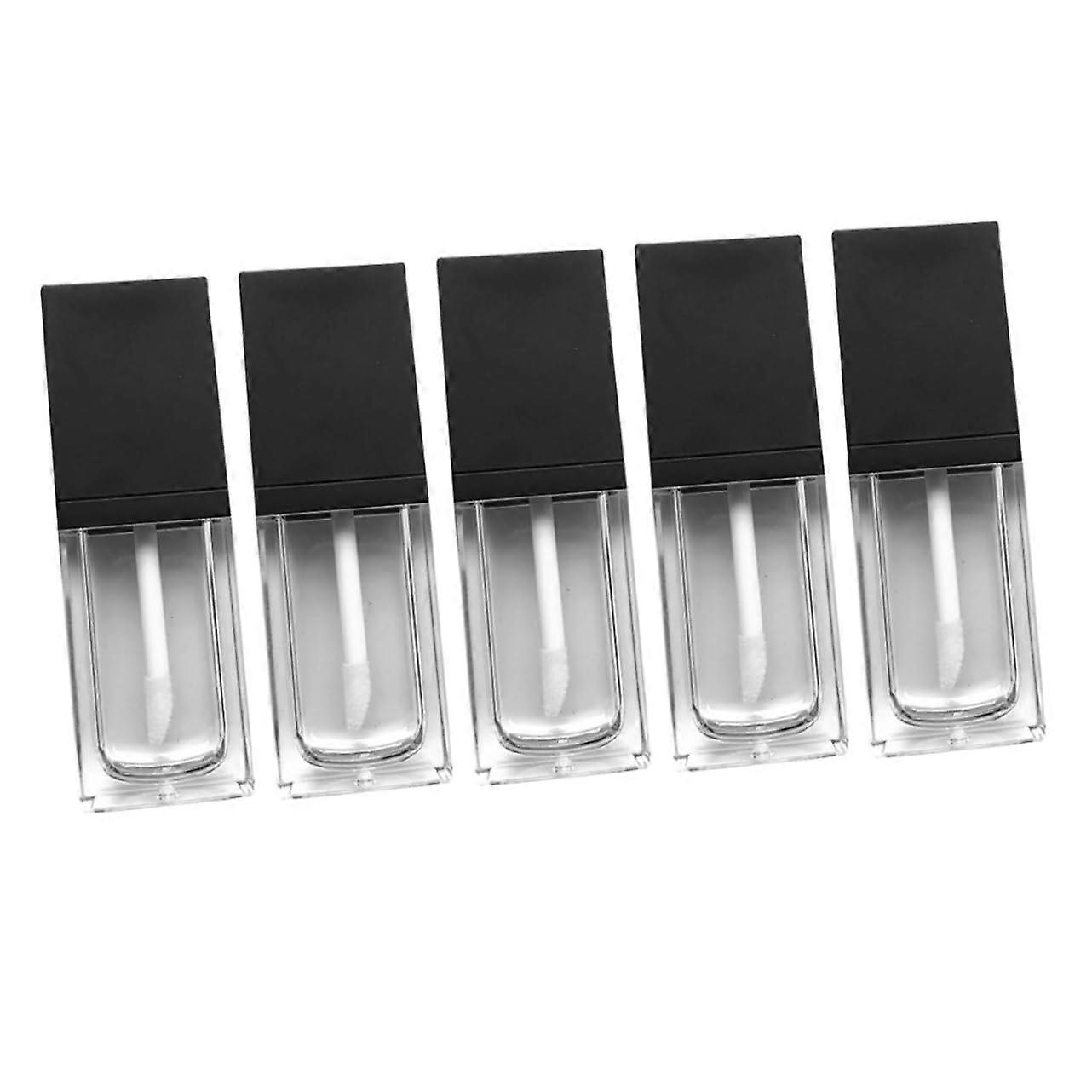 5pcs Empty Clear Lip Gloss Tubes Refillable Travel Size Containers with Leakproof Secure Fit