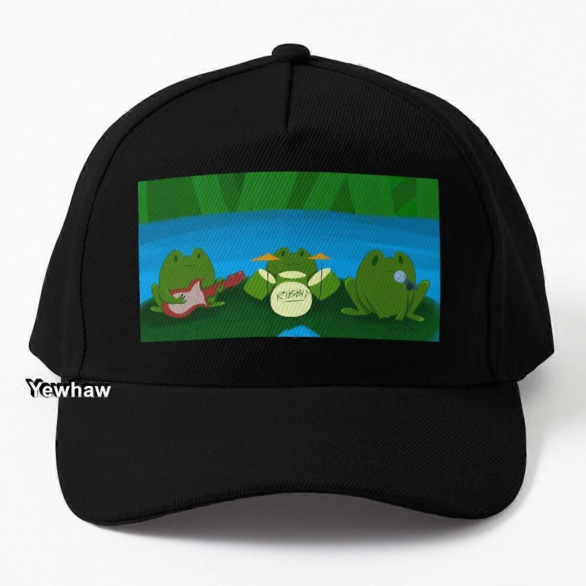 Frog Band Baseball Cap Singing Drums