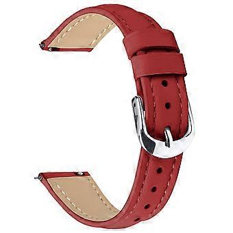 For Honor Watch S1/Huawei Watch B5 Band Silver Buckle Slim Leather Watch Strap