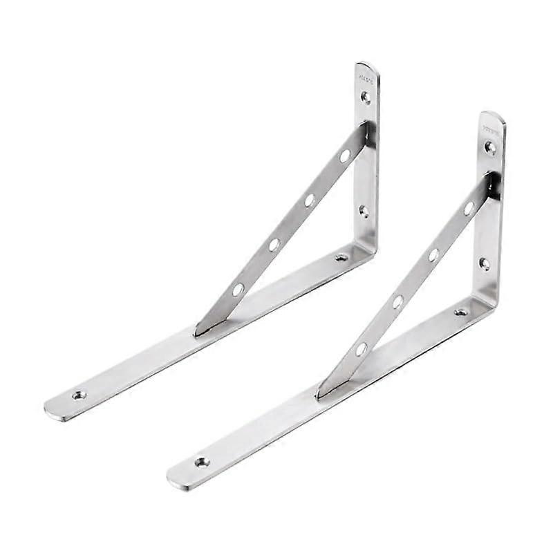 Heavy Duty Stainless Steel Folding Shelf Bracket Wall Mounted Table Hinge for DIY Workbench 16inch