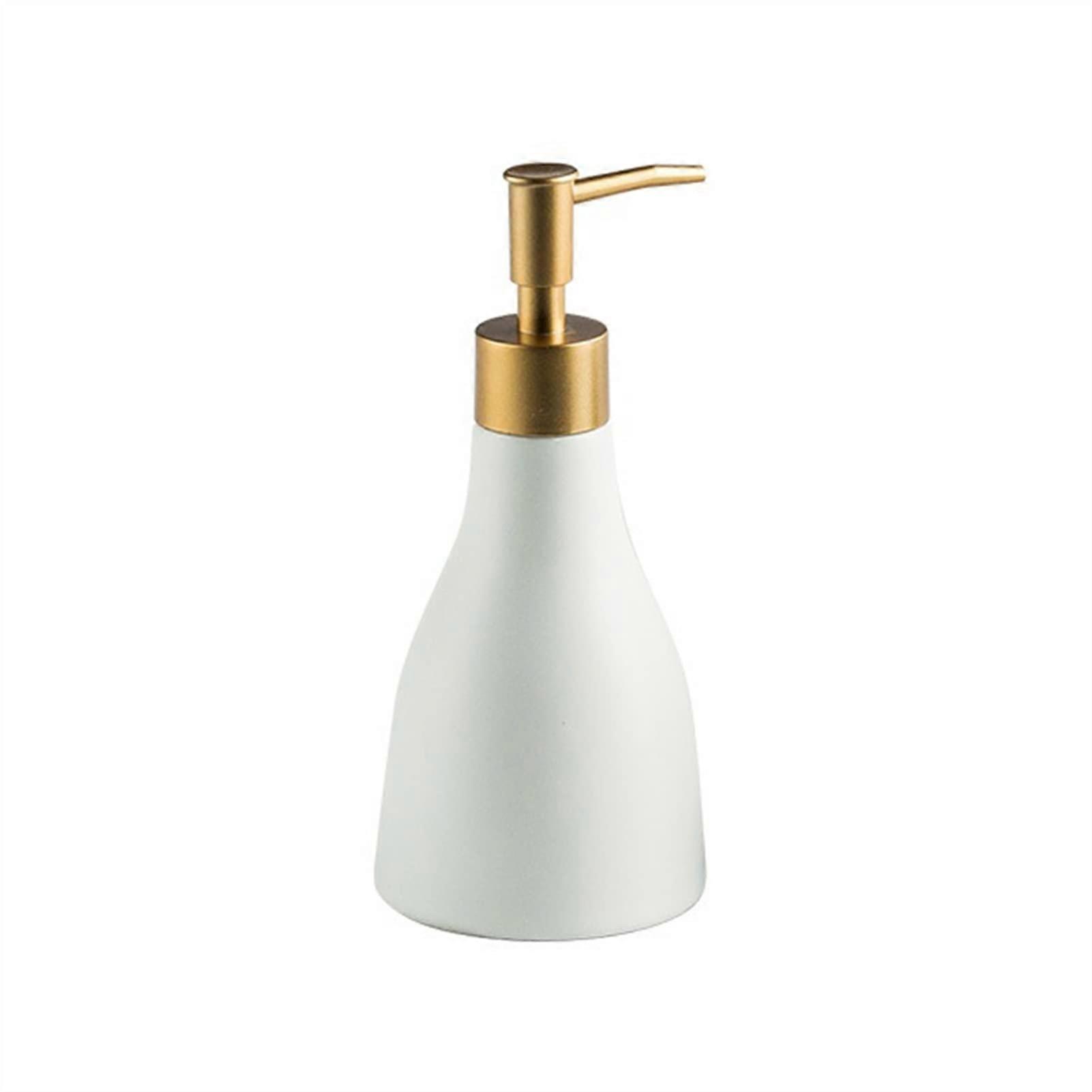 Ceramic Soap Dispenser for Bathroom and Kitchen, Refillable Pump, Durable NonSlip Base, 4 Colors