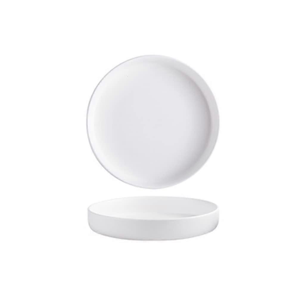 8 Inch Ceramic Salad Bowl Set with Nordic Deep Soup Plates, Stackable and Dishwasher Safe