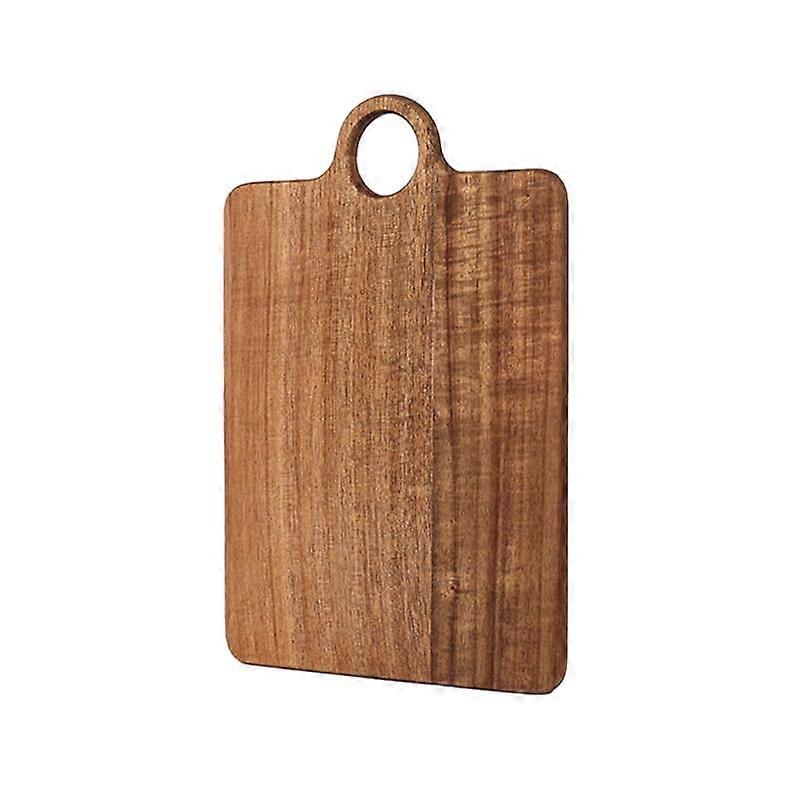 Small Acacia Wood Cutting and Serving Board with Handle, Rustic Cheese Tray for Kitchen