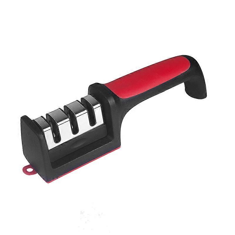 Kitchen Sharpener Household Multi-Functional Hand-Held 3/4-Purpose Black Sharpening Stone 3/4-Segment