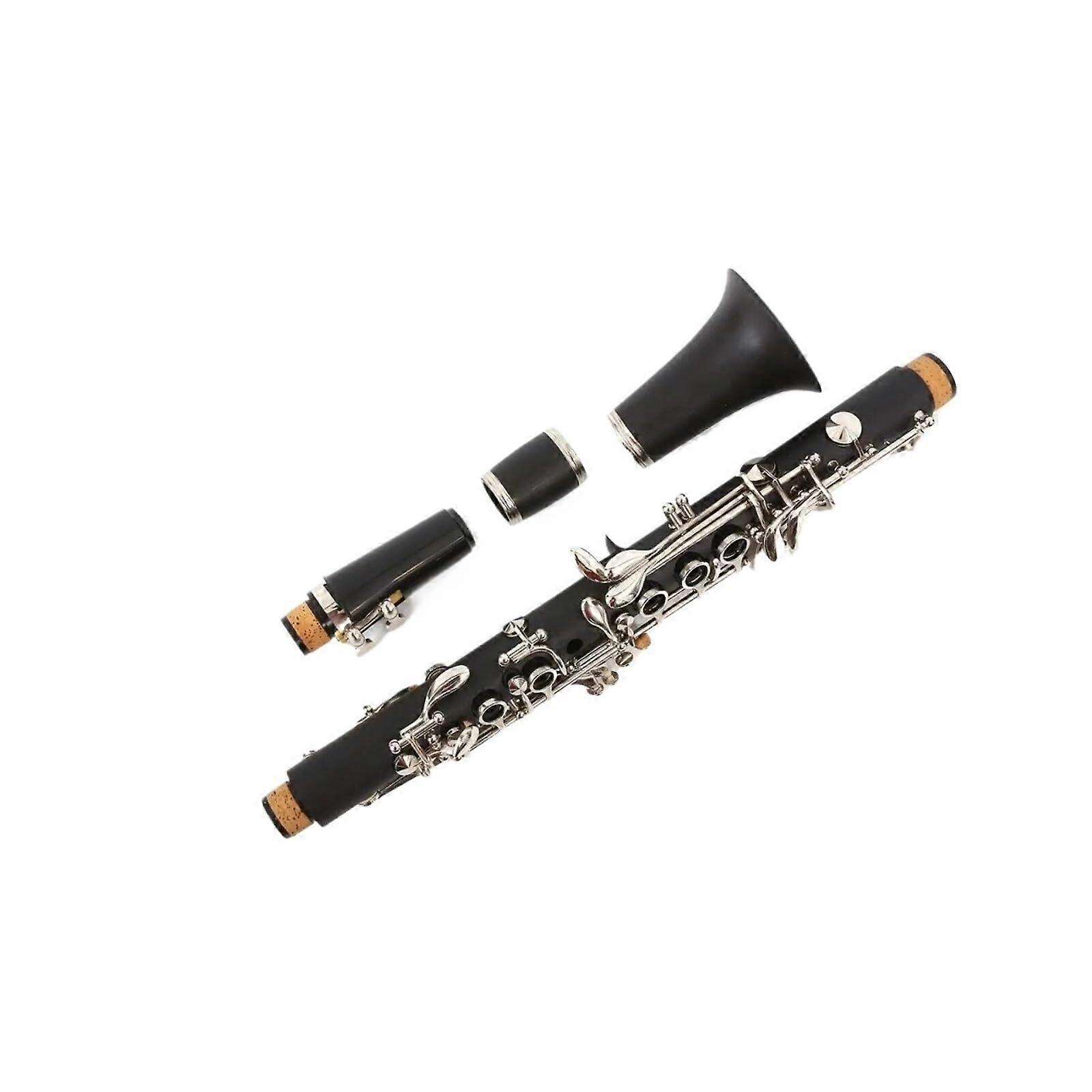 Eb Flat Clarinet for Beginners with Nickel Plated Keys, Quick Response and Warm Tone
