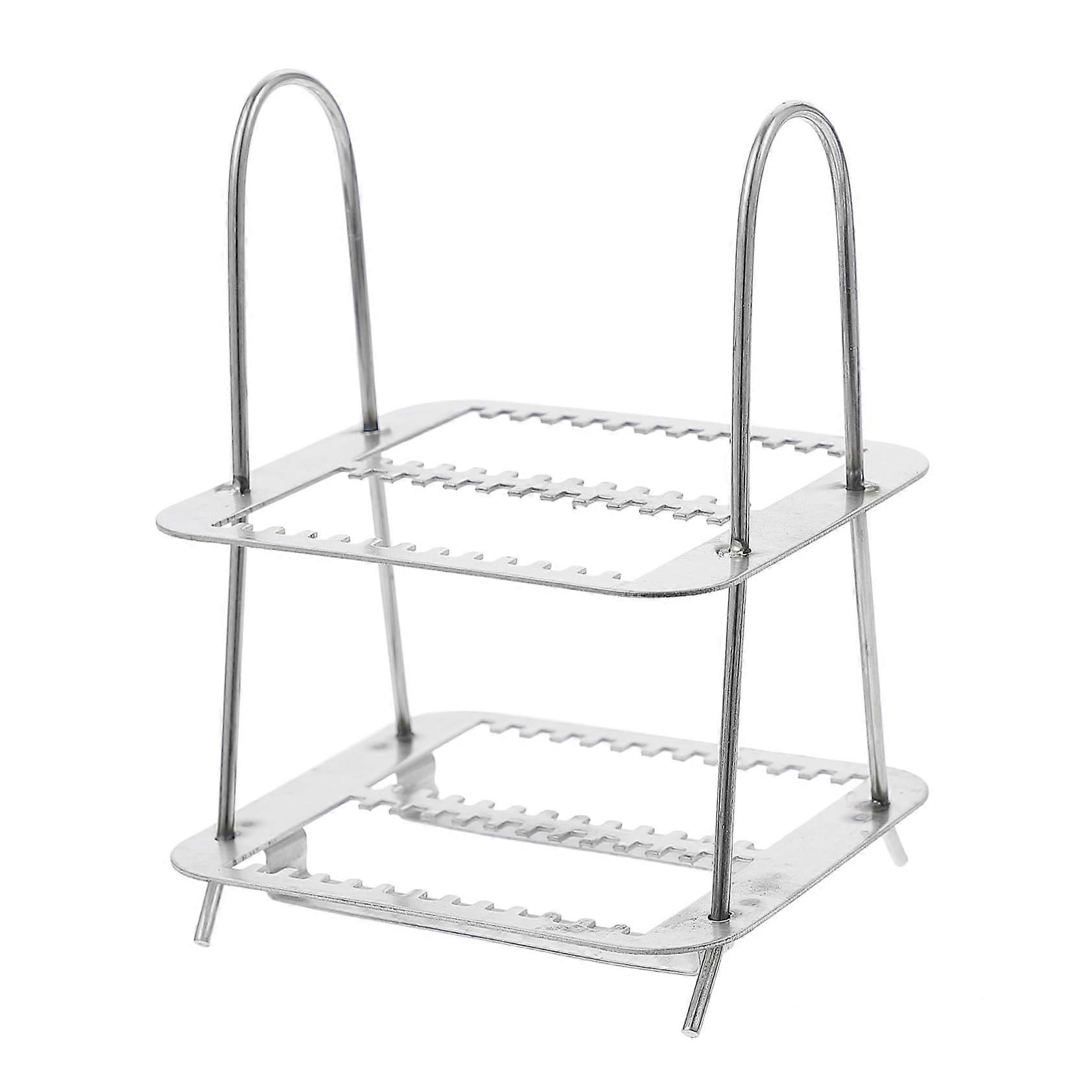 Microscope Slide Rack Stainless Steel Holder for Laboratory Staining Drying and Research