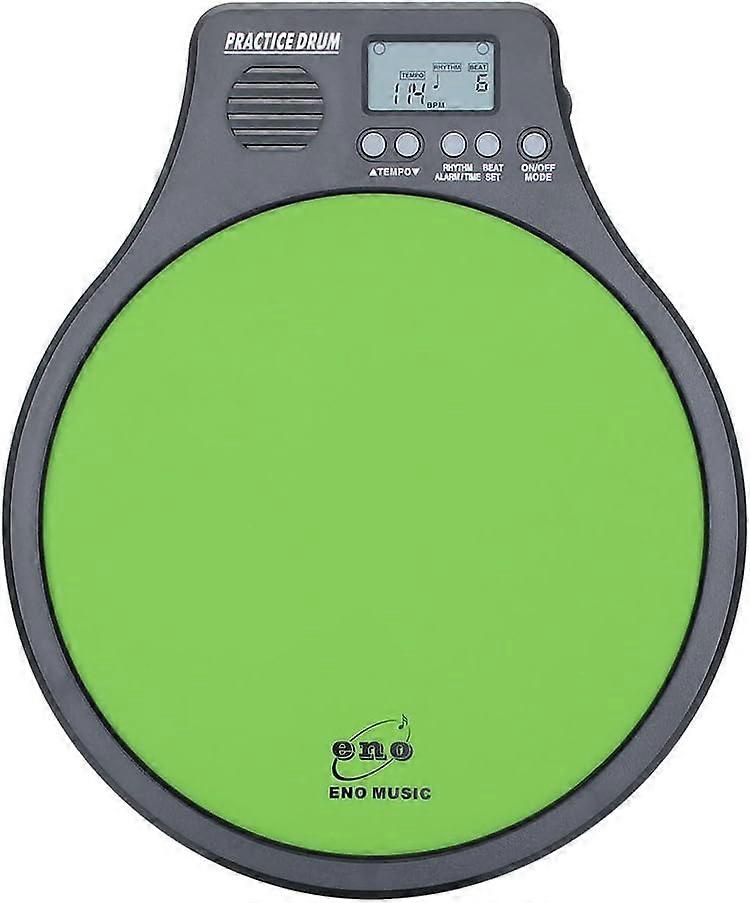 Drum Practice Pad with Audible Metronome 2 in 1 Beginner Percussion Training Tool Green