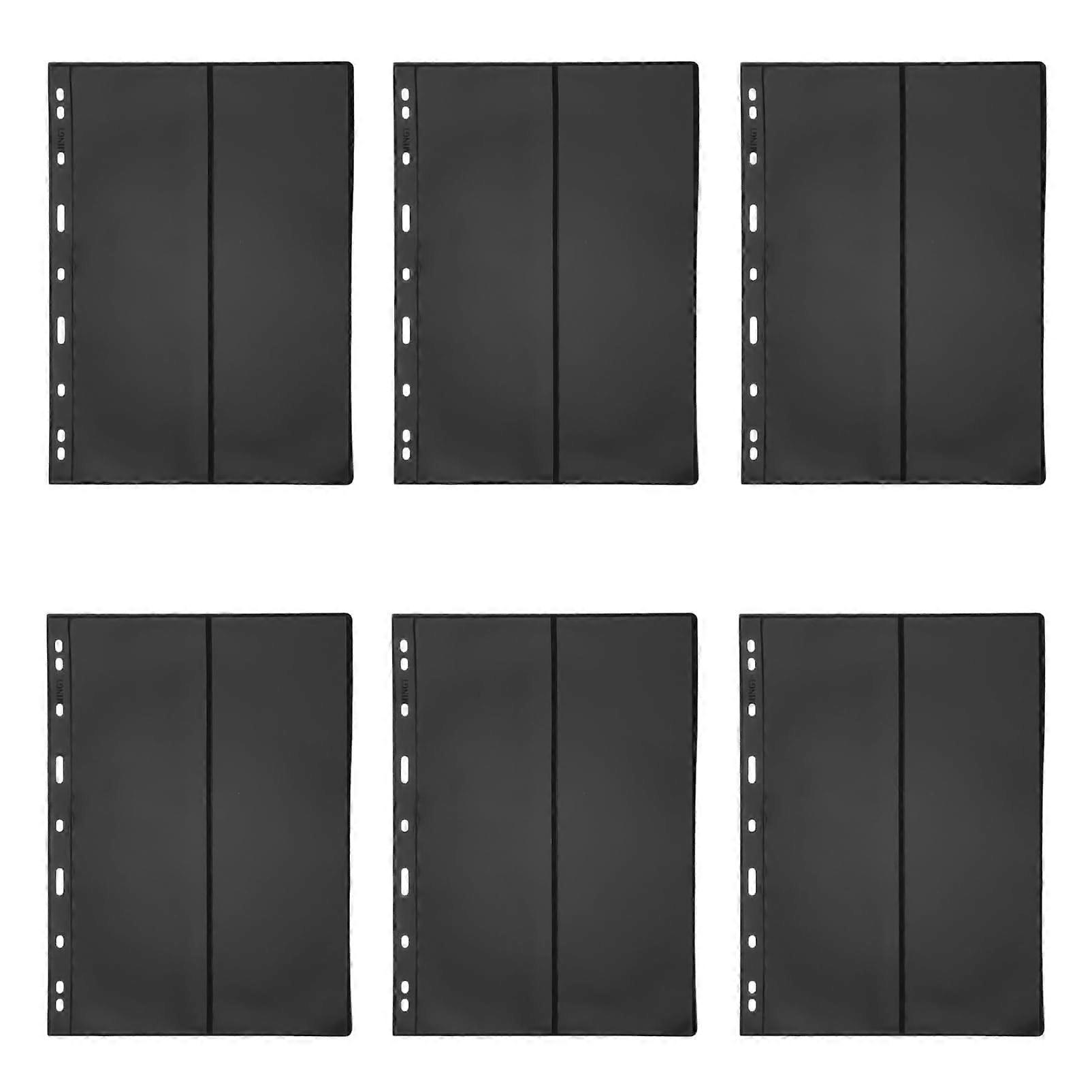 10 Pcs A5 DoubleSided Stamp Binder Sheets with Clear Viewing Pockets for Postcard Collectors