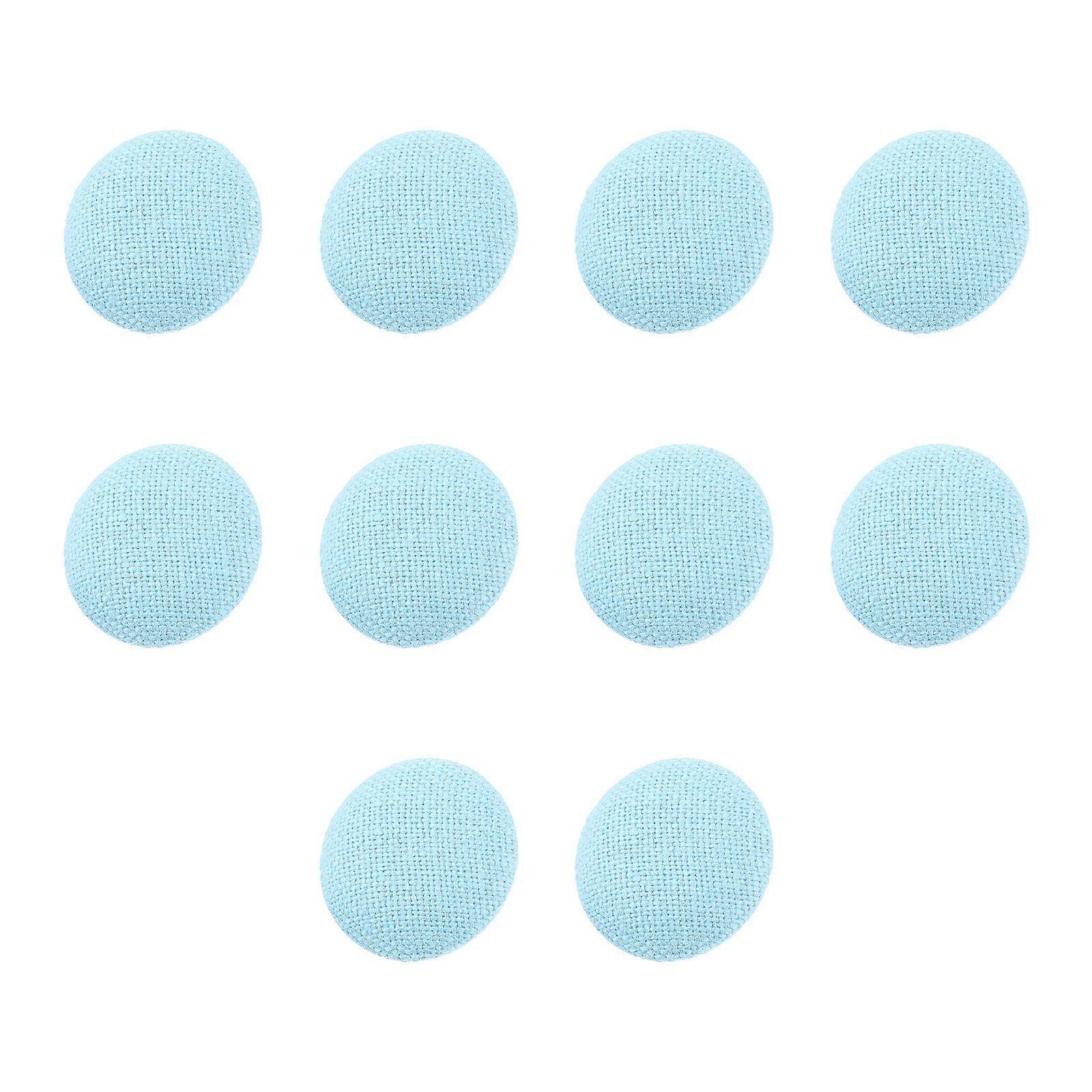 Clothes Decorative Buttons for DIY Sewing Linen Material 10Pcs Blue