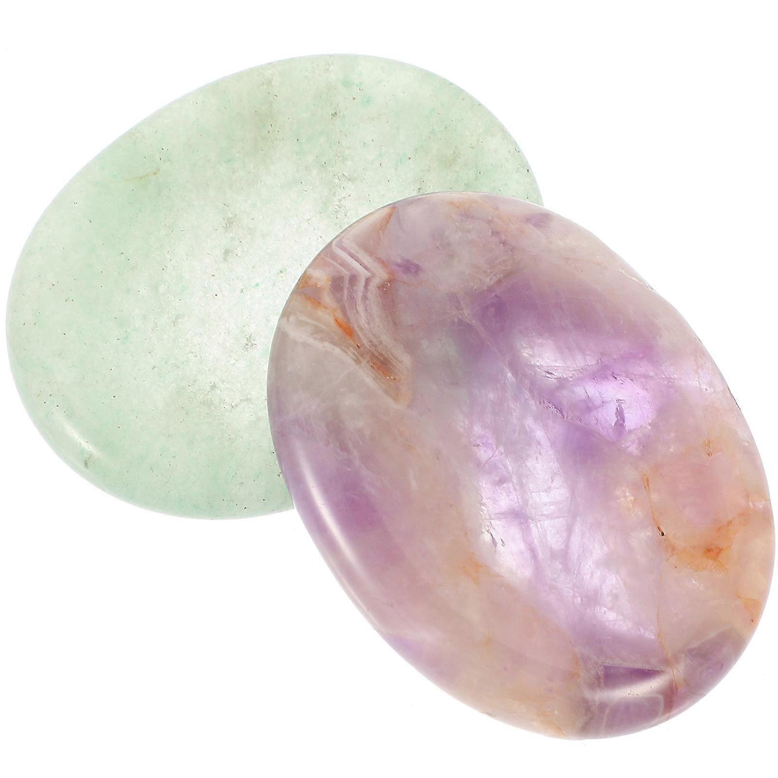 Massage Stone for Relaxing Natural Thumb Stone with Stress Relief Function 2Pcs