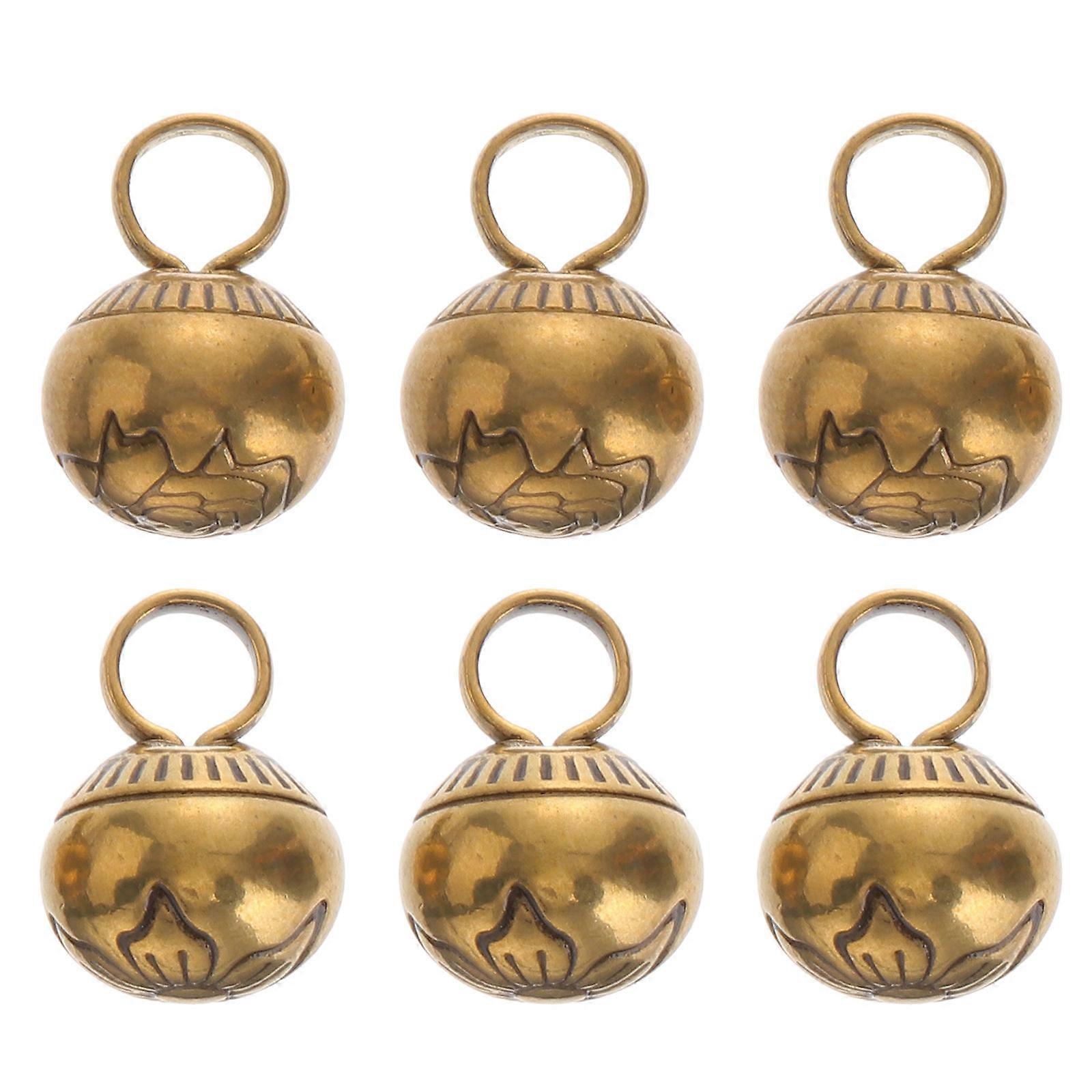 Copper Button Vintage Round Brass Button for Clothes 6Pcs Set
