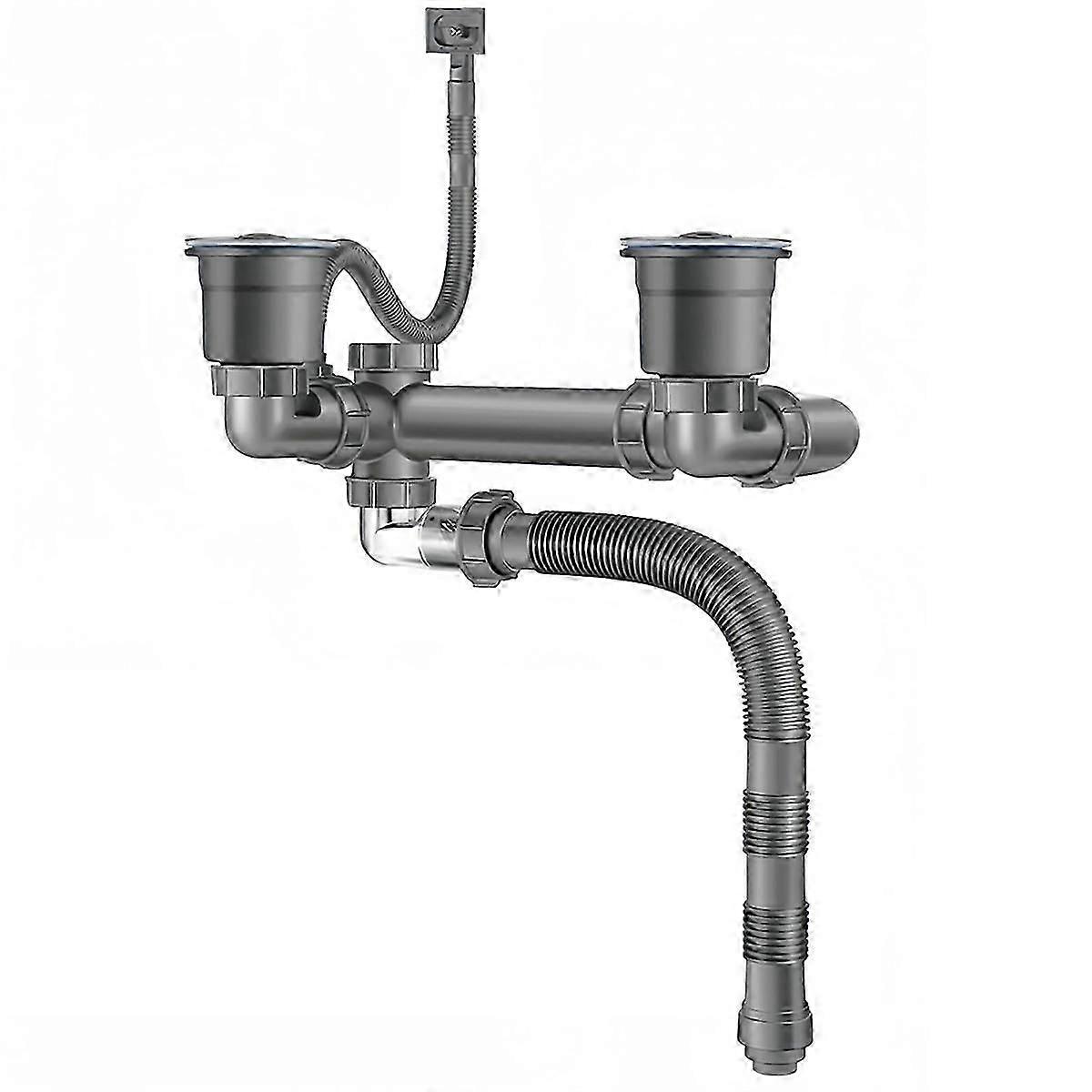 Double Sink Drain Kit Space Saving Kitchen Sink Drain Kit
