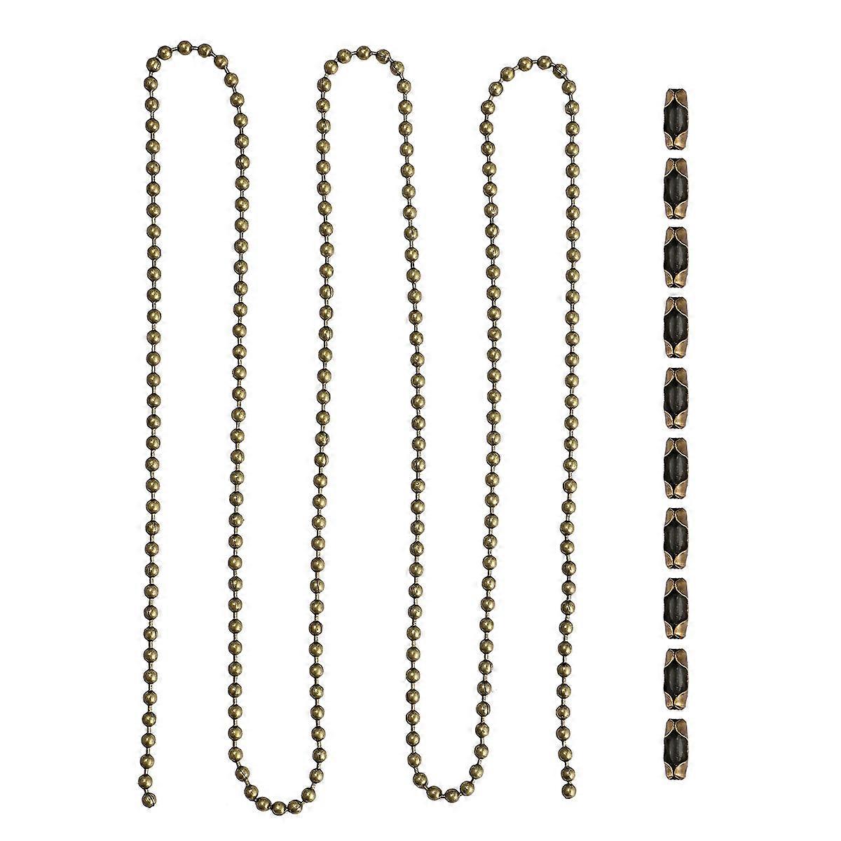 Metal Light Pull-Chain for Ceiling Fan with 3Pcs 1 Meter Pull Chain Replacement
