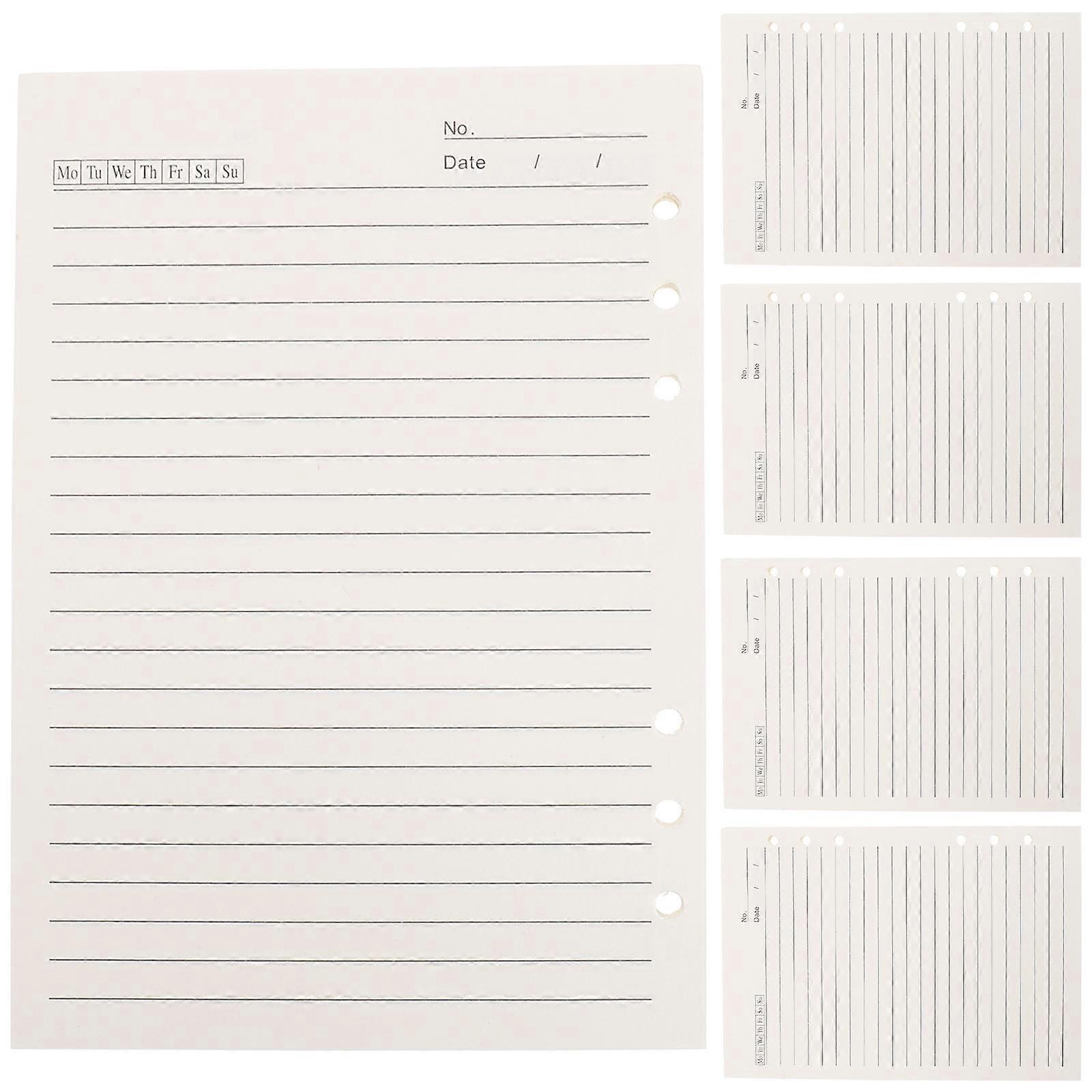Pen Replacement Core Papers Loose-Leaf Refill for Writing Use 5Pcs