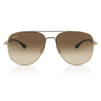 Ray-Ban RB3683 001/51 Full Rim Polished Gold Unisex Aviator Sunglasses UV2 Original