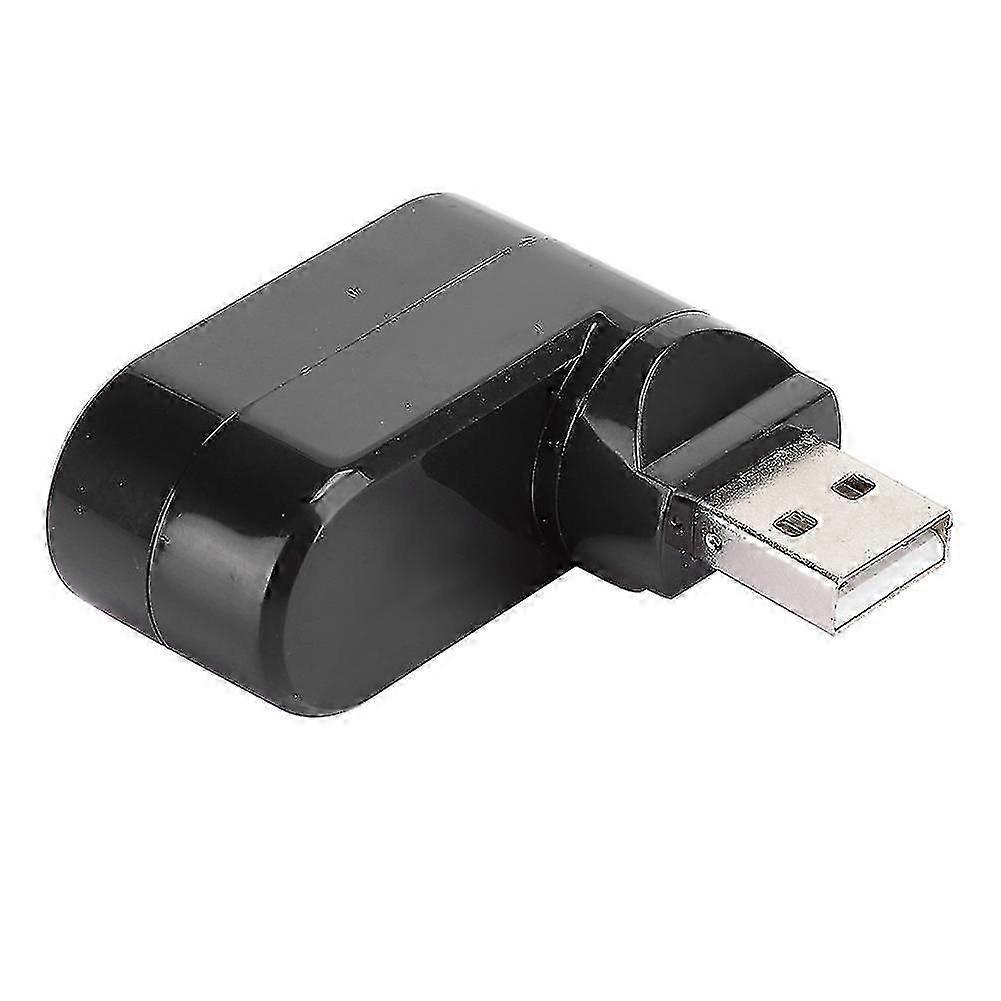 Docking Station 3-Port Hub USB2.0 Splitter Computer Accessory Rotatable Thin Lightweight BlackBlack