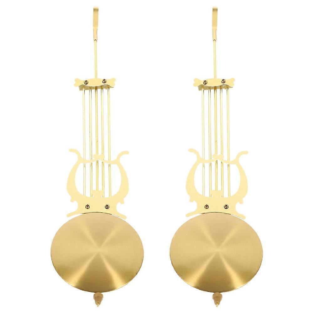 2Pcs Clock Pendulum Part Replacement Pendulum for Wall Clock Decorative Clock Pendulum Wall Clock Part Golden