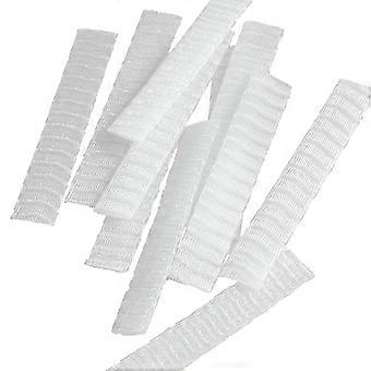 100 szt. 7x1 cm osłony ochronne na pędzle do makijażu, plastikowe pędzle z siatki PE, białe