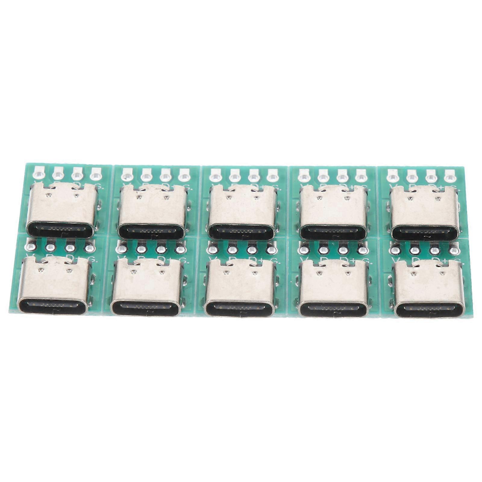 USB C Female Connector Board for Computer Use with Pcb Conversion 10Pcs