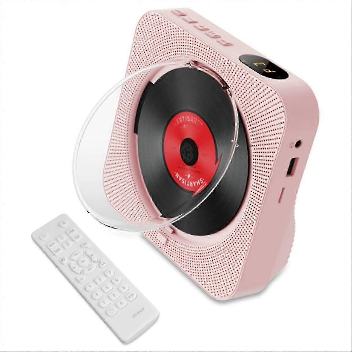 Wireless CD Player | Portable Music Machine | Pink | US Plug