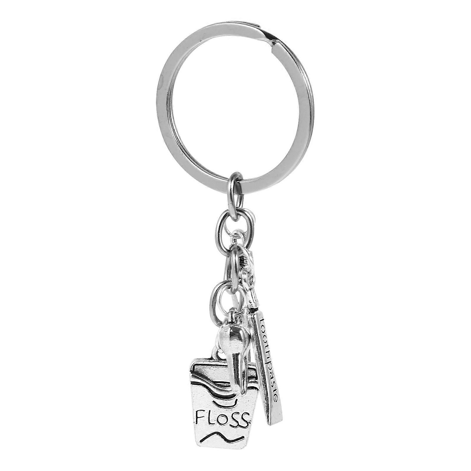 Keychain Toothpaste Creative Dentist Key Ring Pendant for Decoration