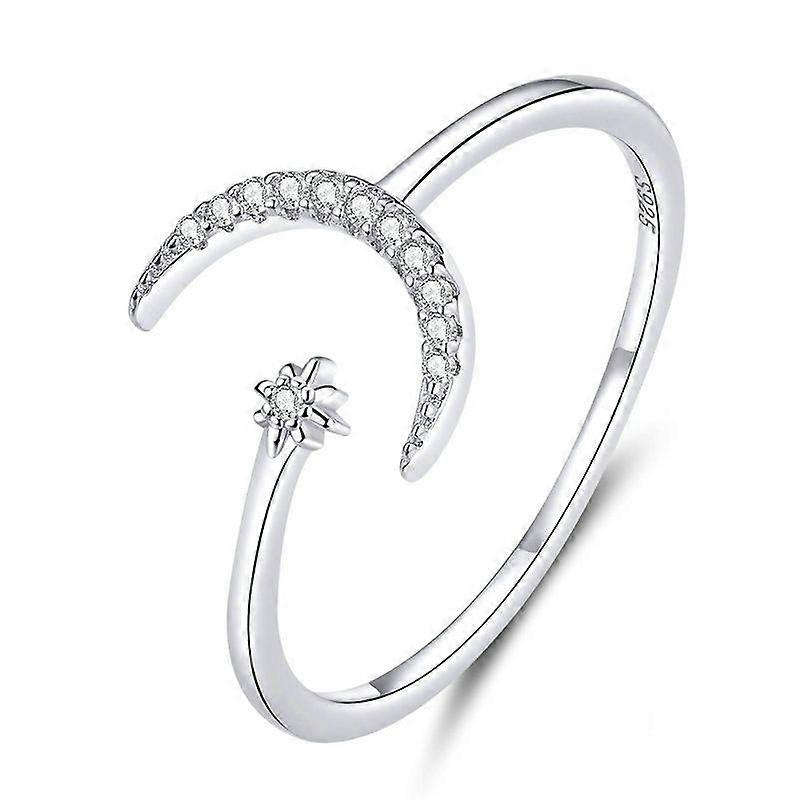 S925 Sterling Silver Moon Ring
