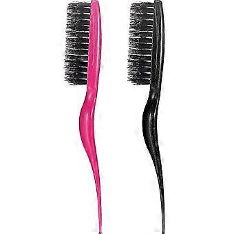 2 delar vildsvinsborst Bru Salongkam H Bru Teasing Bru (fuchsia och) 26-27