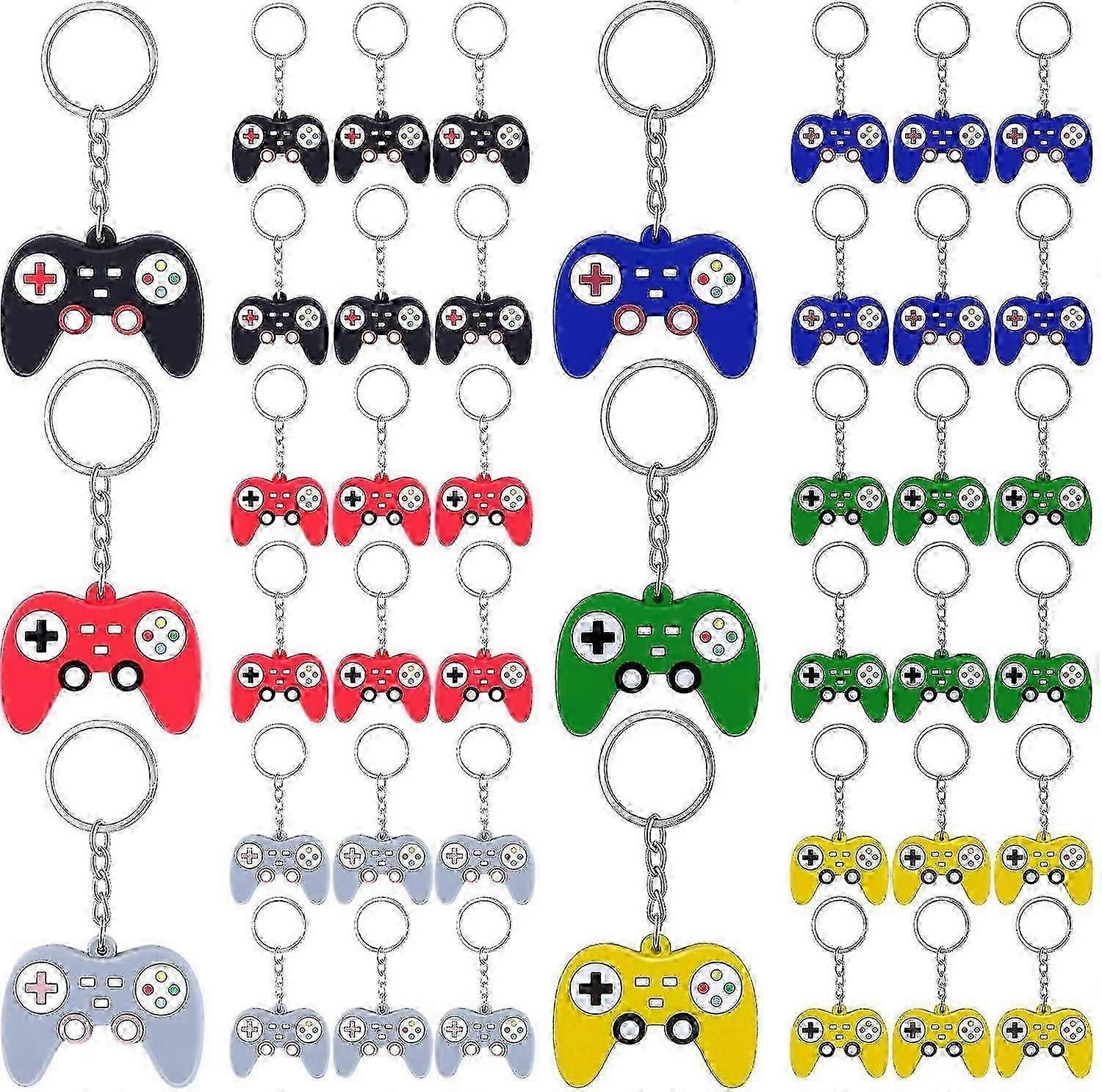 SHEVT-36 Pieces Video Game Controller Keychains Game Controller Key Ring Gaming