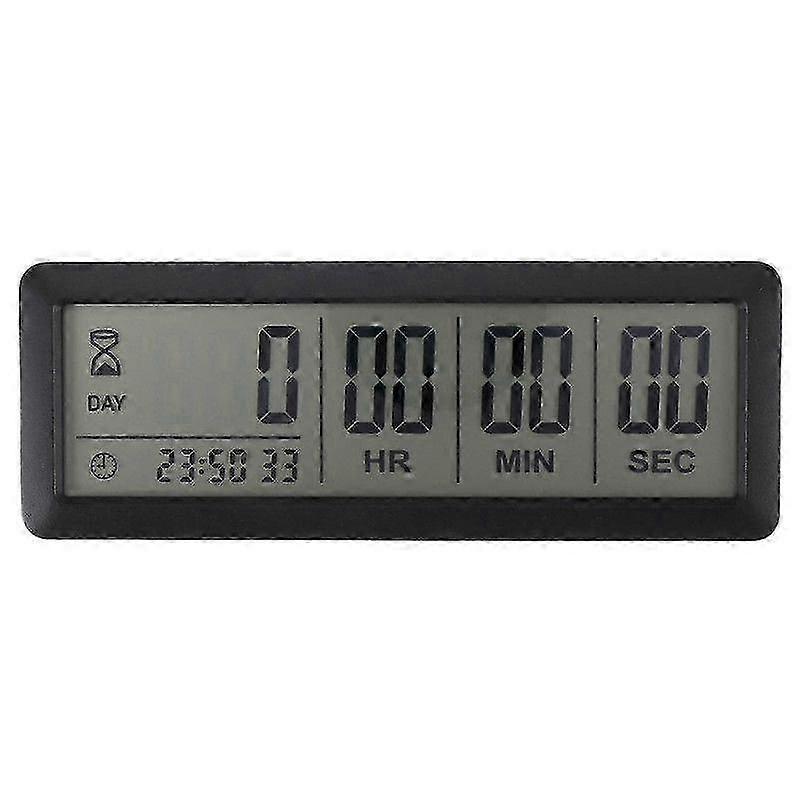 Big Digital Countdown Days Clock - 999 Days Count Down Clock compatible with Graduation Lab Kitchen (Black)