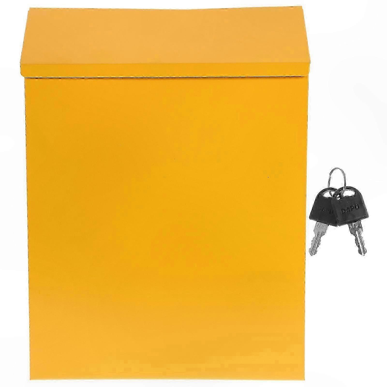 Metal Suggestion Box with Lock Wall-Mounted Donation Mailbox Post-Compatible Secure Storage Solution