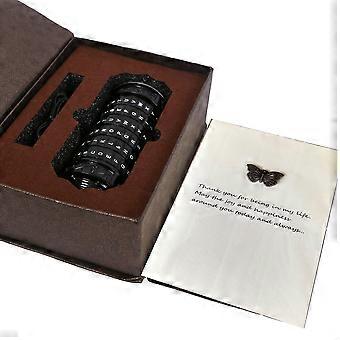 Cryptex Da Vinci Code Mini Cryptex Lock Puslespil Bokse med HiddenBlack