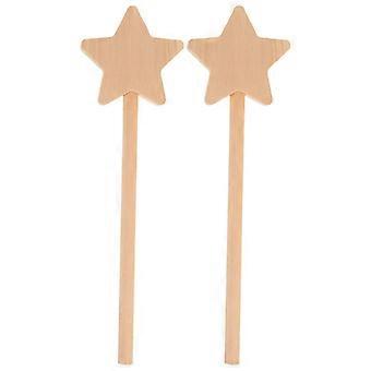 2pcs Star Shape Fairy Stick Painting Wands Handmade Fairy Stick DIY Graffiti Fairy Stick