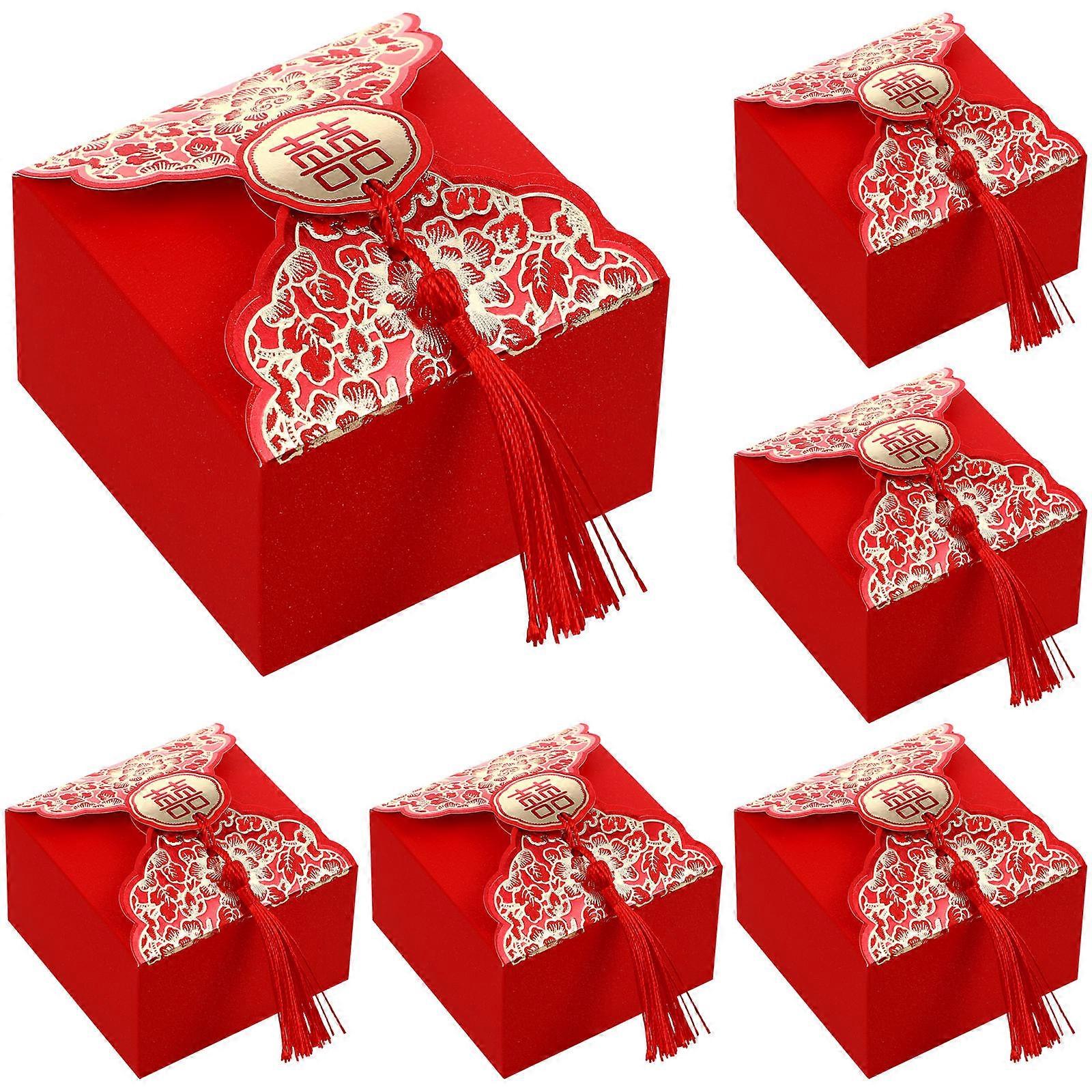 20 Pcs Exquisite Packing present Box Red present Candy Case Portable Wedding Candy Box