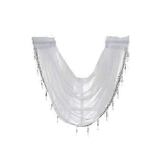 Solid Color Semicircle Kitchen Short Curtain Window Valance Drape Home Decor