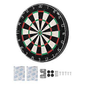 Dartscheibe, Sisalfaser-Dartscheibe mit klammerfreiem Bullseye, Blade-Draht und drehbarem Zahlenring, 450 mm professionelle Dartscheibe
