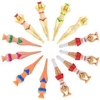 Golf Beauty plastic golftees voor 12 stuks, diverse houders
