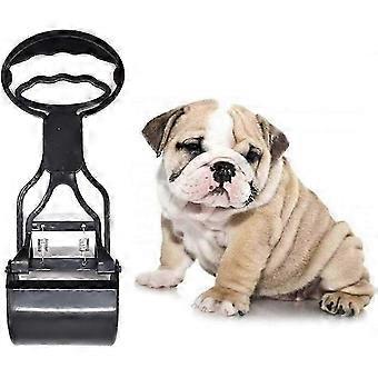 Foldable Portable Pet Poop Scooper Jaw Handle Long Handle Dog Cat Waste Pickup Tool Black